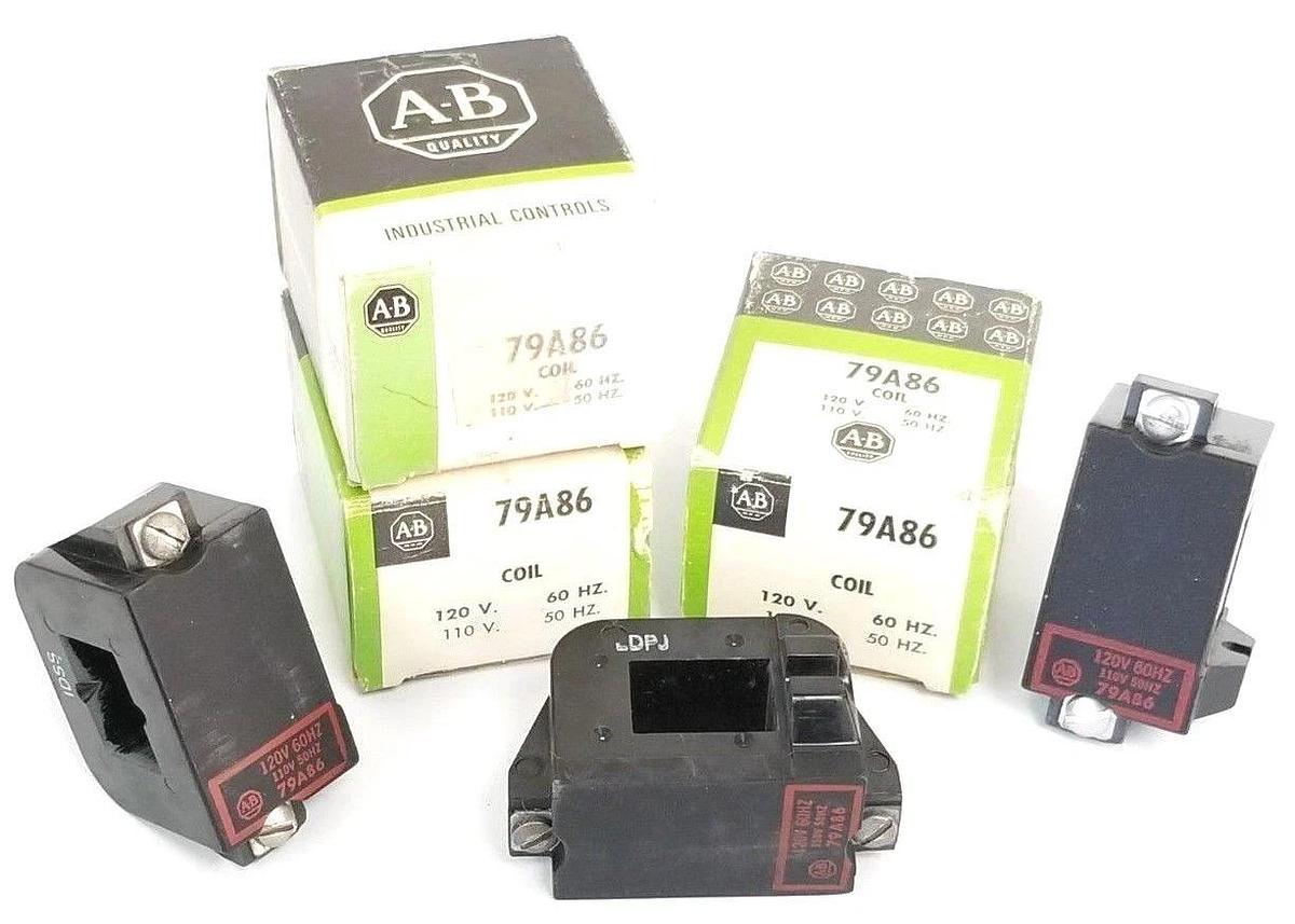Used LOT OF 3 NIB ALLEN BRADLEY 79A86 CONTACTOR COILS 110V-50HZ 120V-60HZ