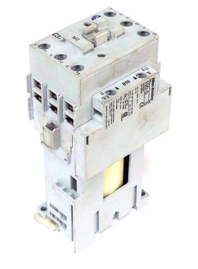 Used ALLEN BRADLEY 100-C37Z00 CONTACTOR SER C 24VDC COIL 100-SB10 AUX CONTACT SER B