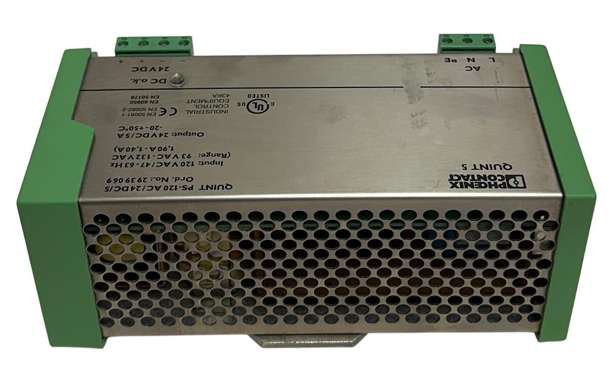 Used PHOENIX CONTACT QUINT PS-120AC/24DC/5 / 2939069 POWER SUPPLY 78-103-4300 USNP