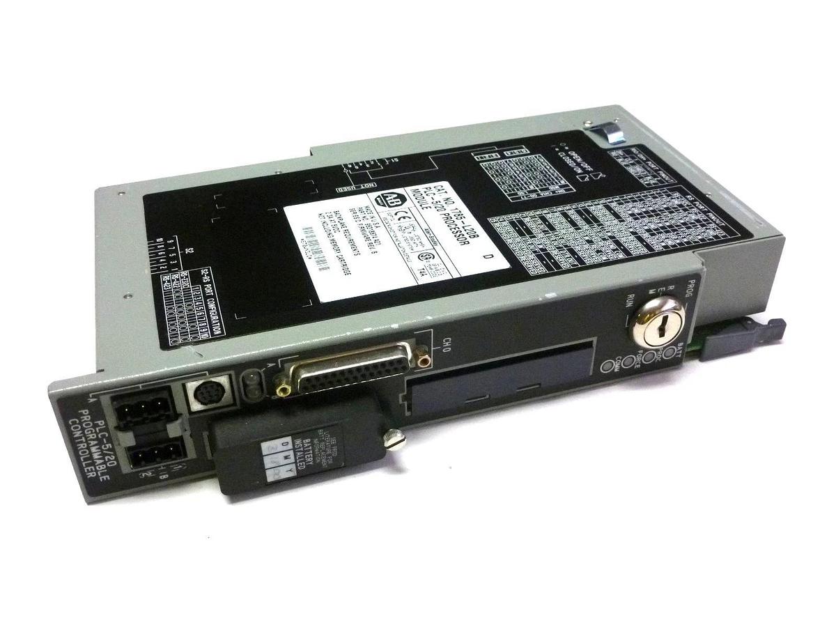 Used ALLEN BRADLEY 1785-L20B SER D PLC-5/20 PROCESSOR MODULE FIRMWARE REV. B 1785L20B