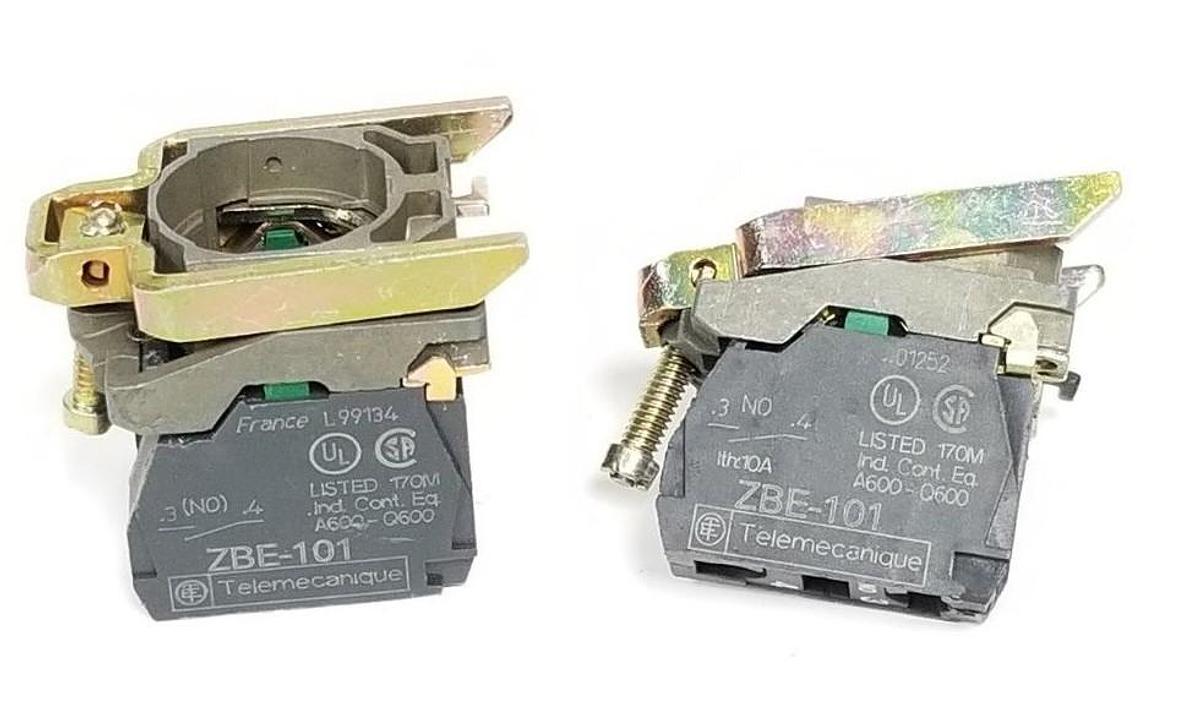 Used LOT OF 3 TELEMECANIQUE ZBE101 CONTACT BLOCKS ZBE-101