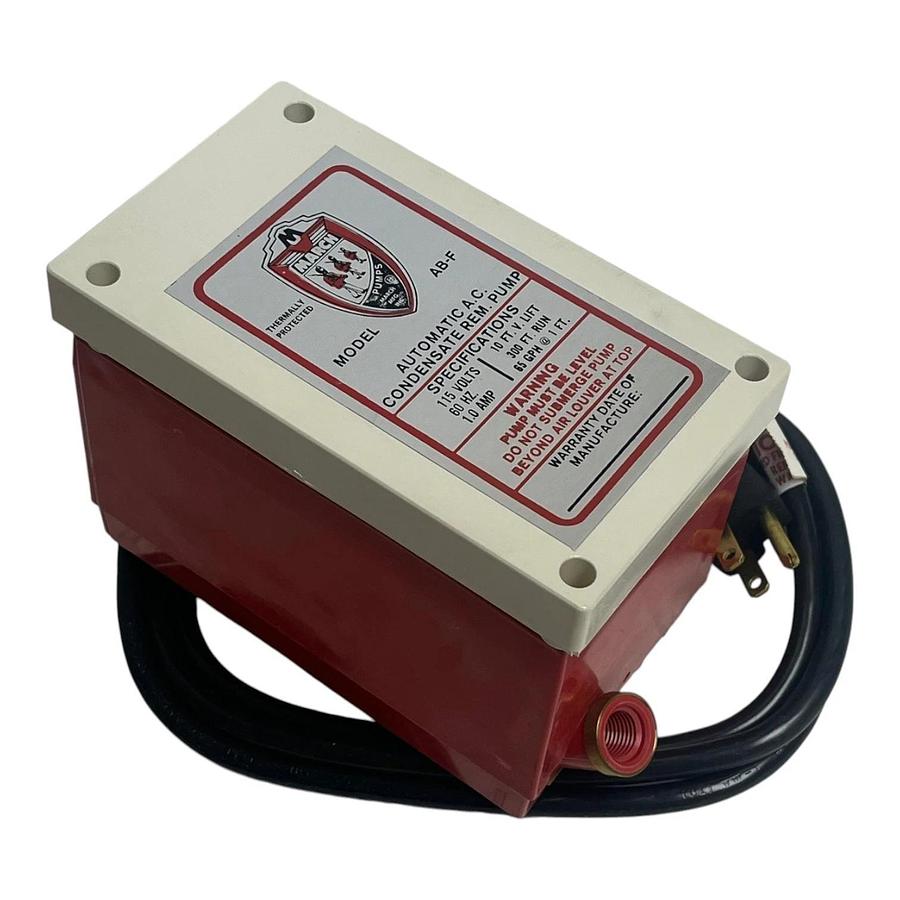 March AB-F Automatic AC Condensate Removal Pump 115V 60Hz 1.0A 65GPH NEW