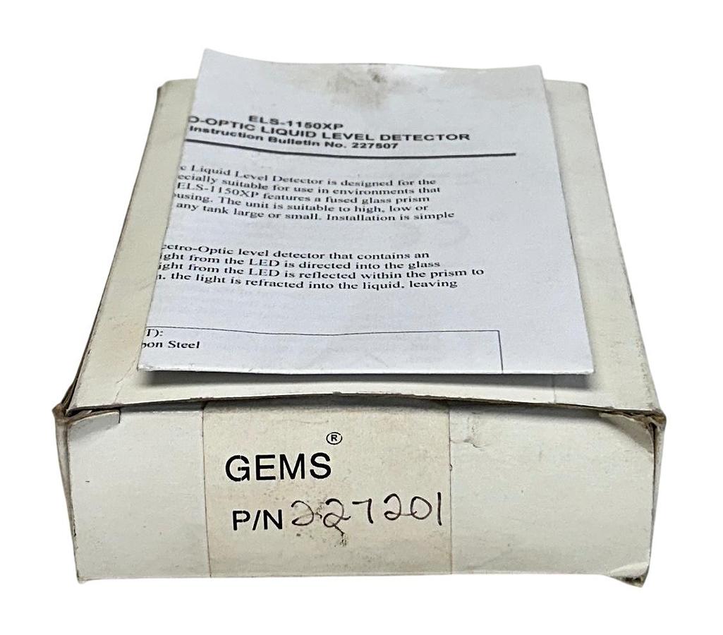 Used GEMS ELS-1150XP / 227201 ELECTRO-OPTIC LIQUID LEVEL DETECTOR 5-28VDC 100mA NSMP