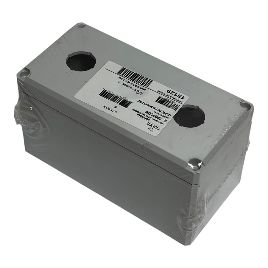 Used New nVent Hoffman Q3PBPCDM QLine D Polycarbonate Enclosure 3-Hole Pushbutton Box
