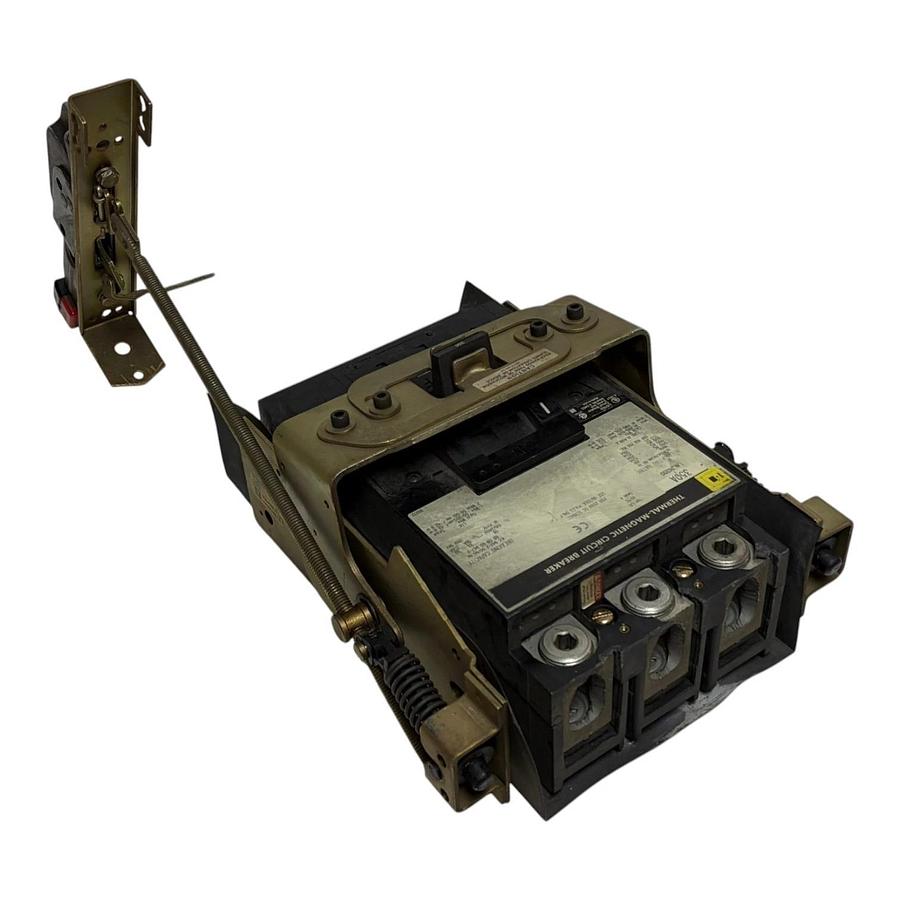 Used Square D LAL36350 350A 3 Pole Circuit Breaker with External Rotary Handle