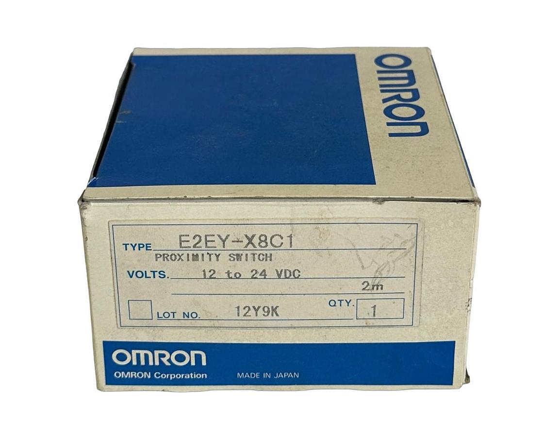 Used NEW OMRON E2EY-X8C1 / E2EYX8C1 PROXIMITY SWITCH 12-24Vdc 2M CABLE 8mm SENSING