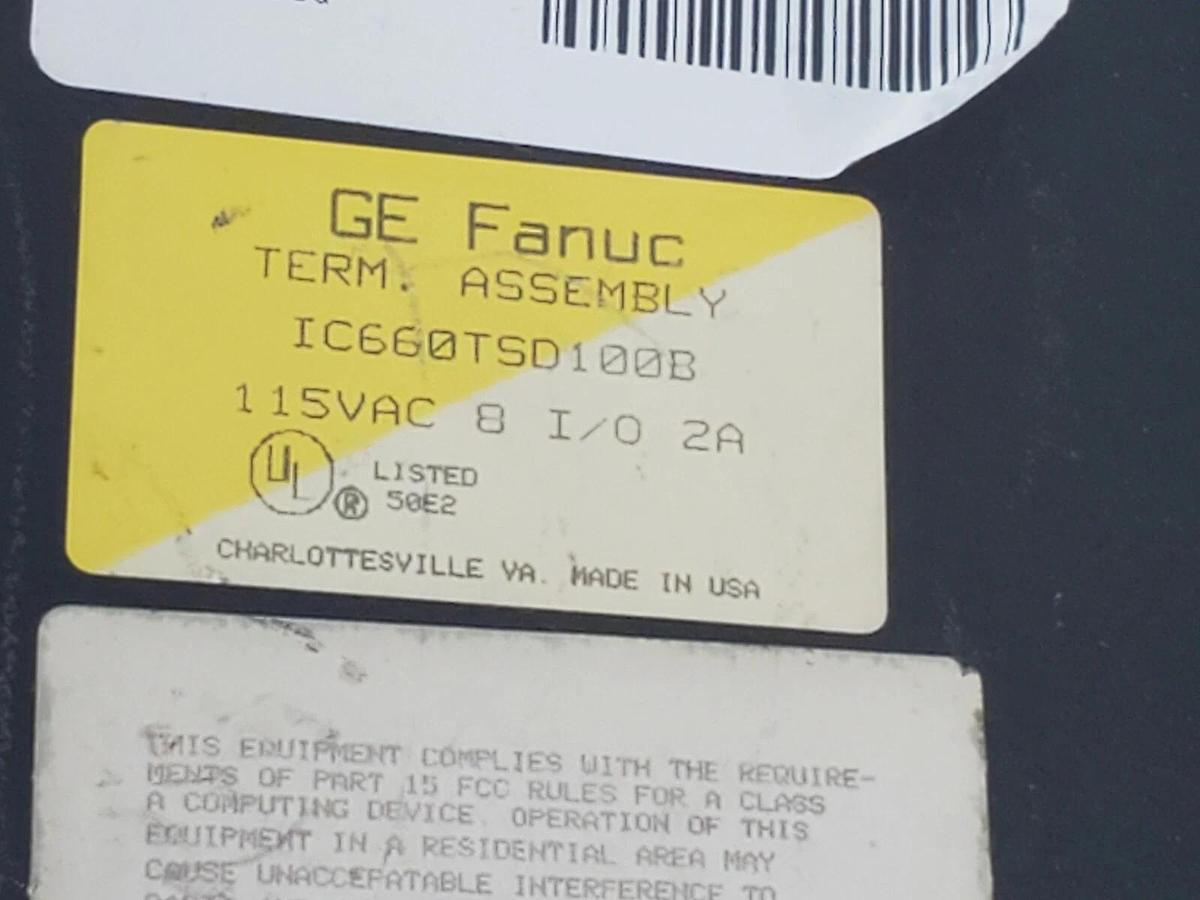 Used GE FANUC IC660TSD100B TERM. ASSEMBLY 115VAC