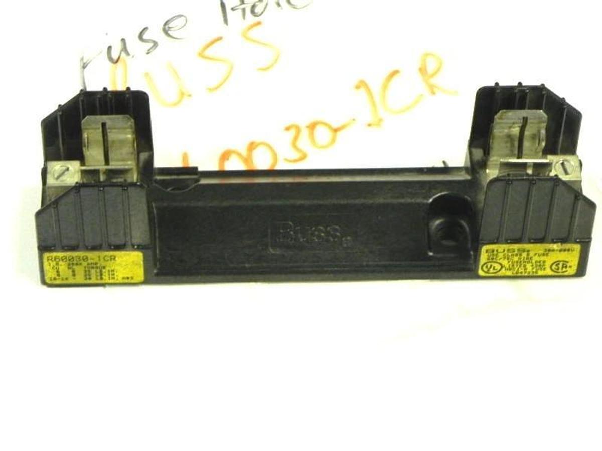 Used BUSSMANN BUSS R60030-1CR FUSE HOLDER 30A 600V USE CLASS R FUSE