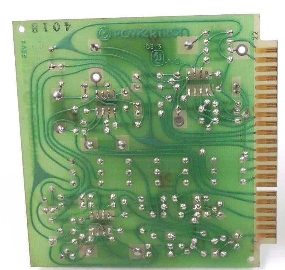 Used POWERTRON 103-3 DRIVEPAK DC DRIVE CURRENT AMP BOARD 1033, REV. D