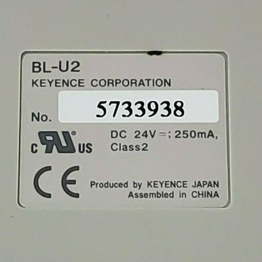 Used KEYENCE BL-U2 BARCODE SCANNER POWER SUPPLY UNIT 24VDC 250mA