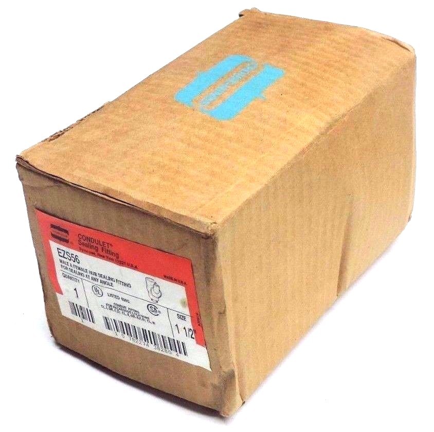 Used NIB CROUSE HINDS EZS56 CONDULET MALE & FEMALE HUB SEALING FITTING 1-1/2"