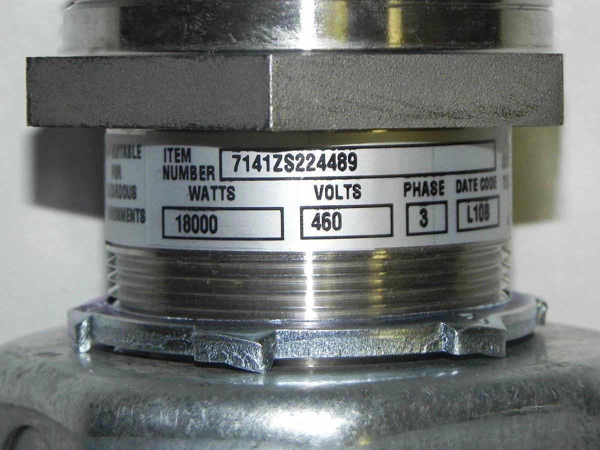 Used NIB INDEECO 714LS6099 HEATING ELEMENT 1800 WATTS, 460 VOLTS, 3PH, AAI-714LS6099