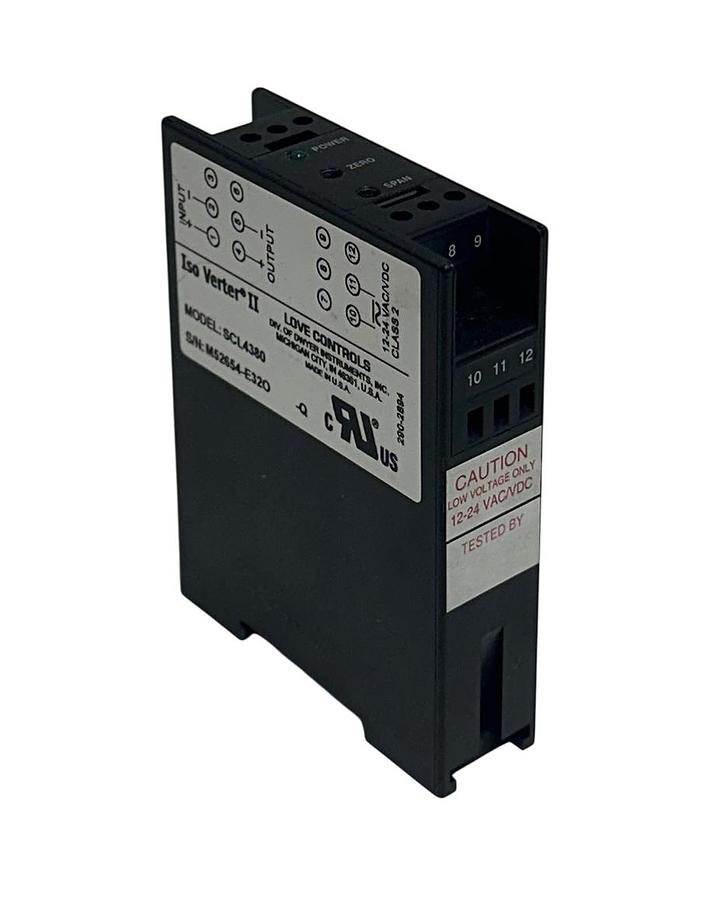 Used DWYER LOVE CONTROLS SCL4380 Iso Verter II SIGNAL CONDITIONER 12-24VAC/DC NSNP
