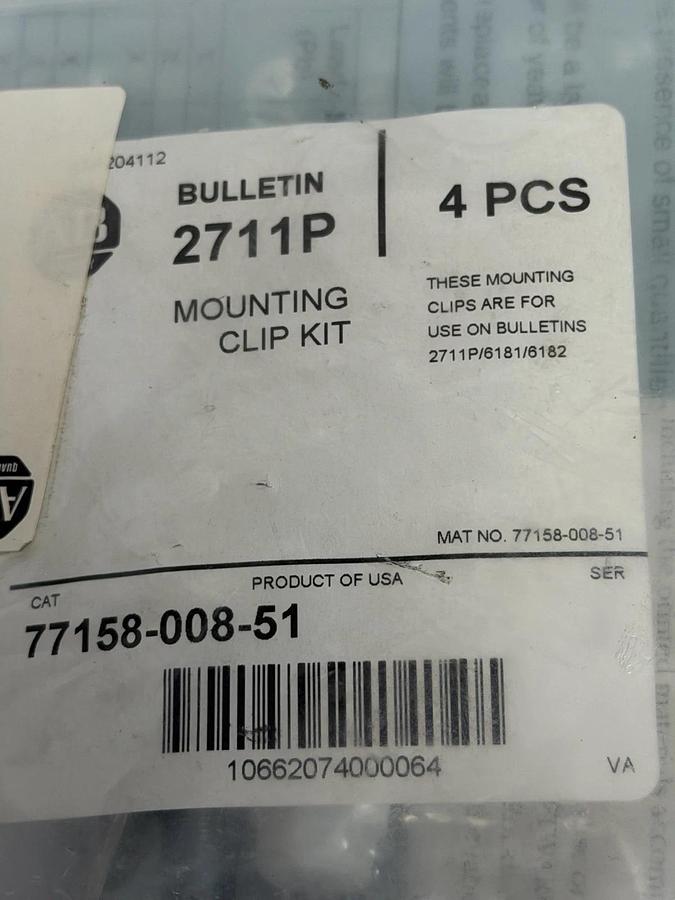 Used NEW ALLEN BRADLEY 77158-008-51 MOUNTING CLIP KIT 7715800851