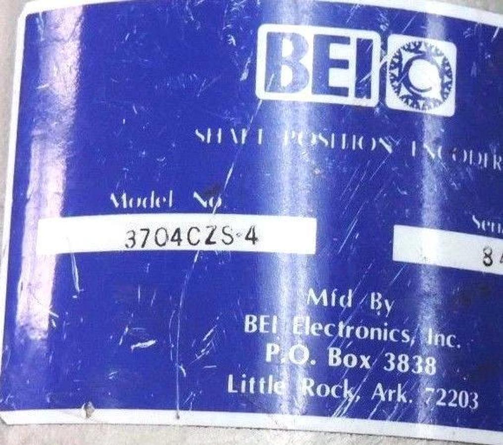 Used BEI 3704CZS-4 SHAFT POSITION ENCODER 3704CZS4