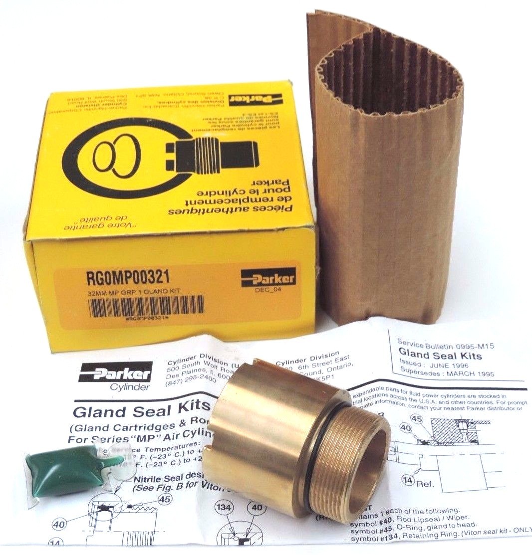 NIB PARKER RG0MP00321 32MM MP GRP 1 GLAND KIT 125MM BORE 32MM ROD