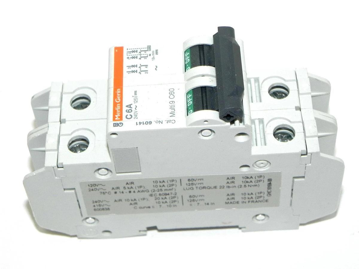 Used MERLIN GERIN 60141 CIRCUIT BREAKER 240V 6A, MULTI 9 C60