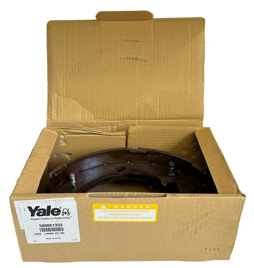 Used NEW YALE 580051333 / YT580051333 OEM SHOE AND LINING KIT RH FOR FORKLIFT