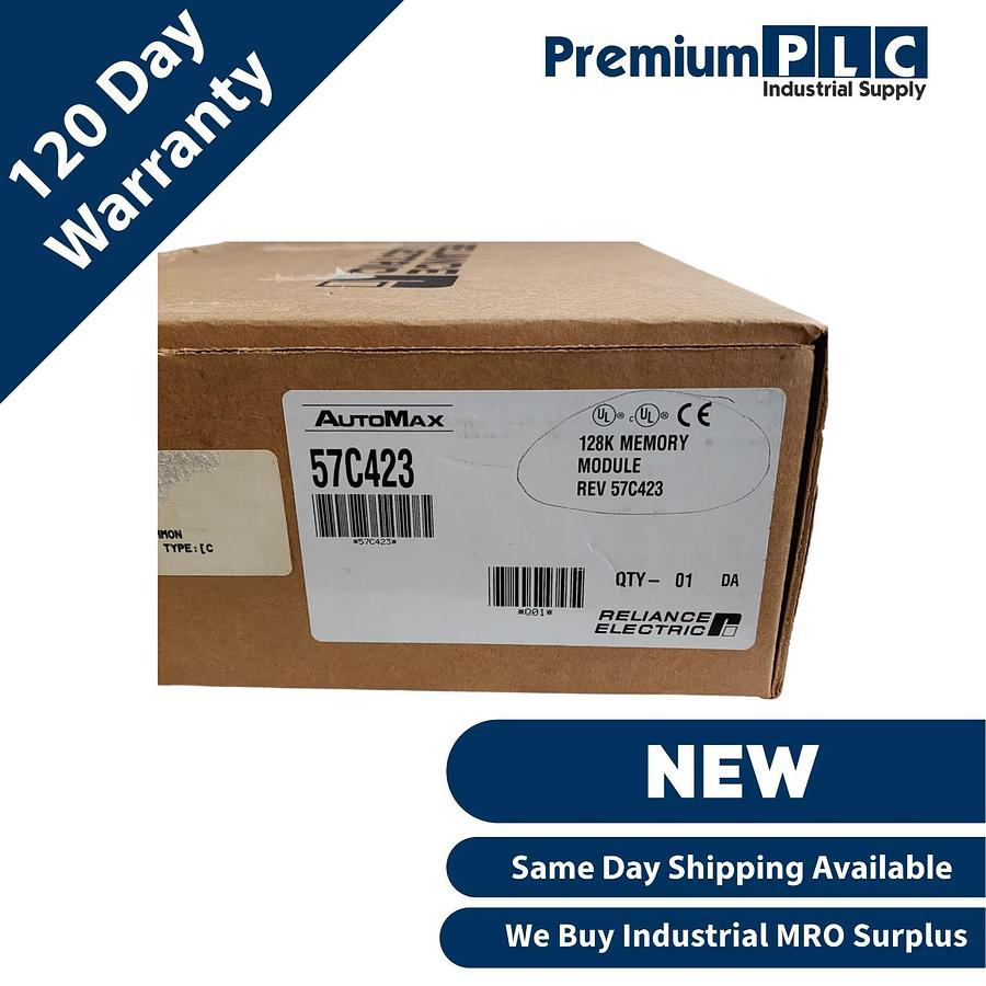 NEW RELIANCE ELECTRIC 57C423 AutoMax COMMON MEMORY MODULE 128K 57423-D