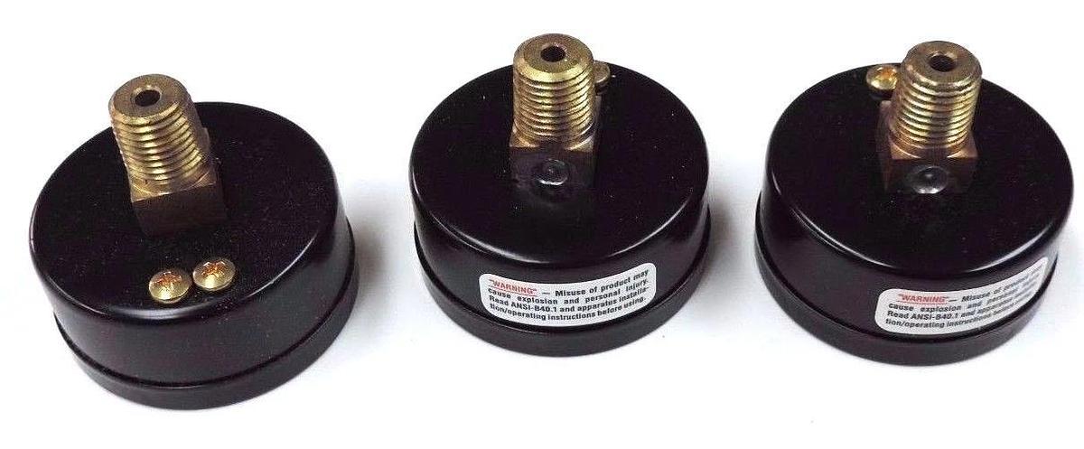 Used LOT OF 3 NIB ROSS 5400A2011, 1/4'' PRESSURE GAUGES 0-200