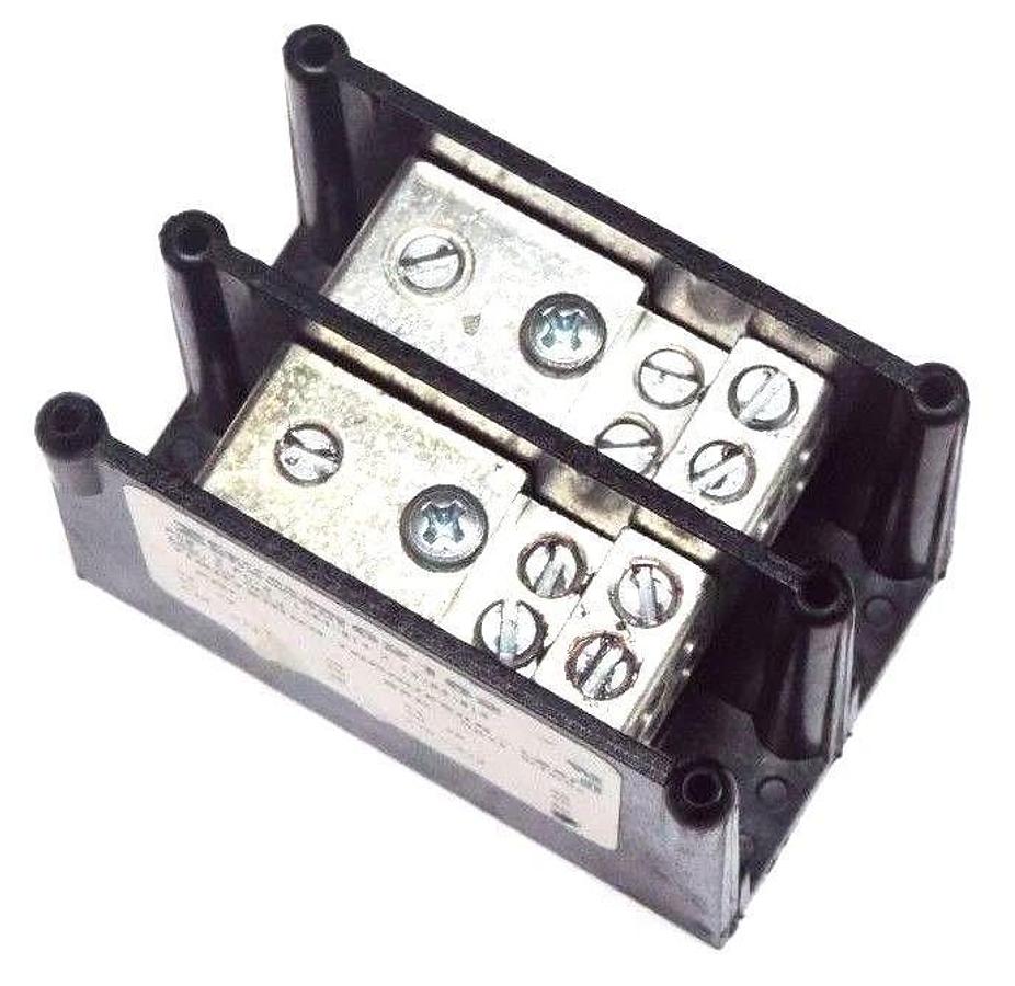 Used LOT OF 2 FERRAZ SHAWMUT 62162 POWER DISTRIBUTION BLOCKS 2POLE