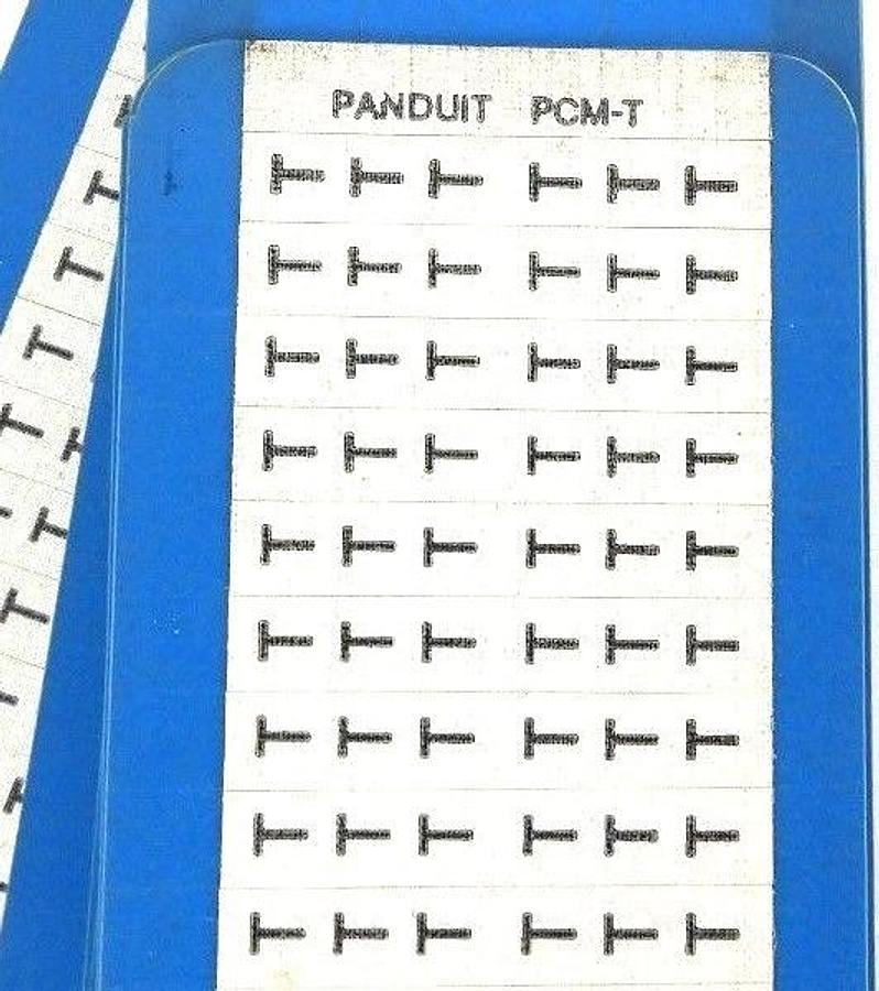 BOX OF 21 NEW PANDUIT PCM-T PRE-PRINTED WM CARD VINYL CLOTH