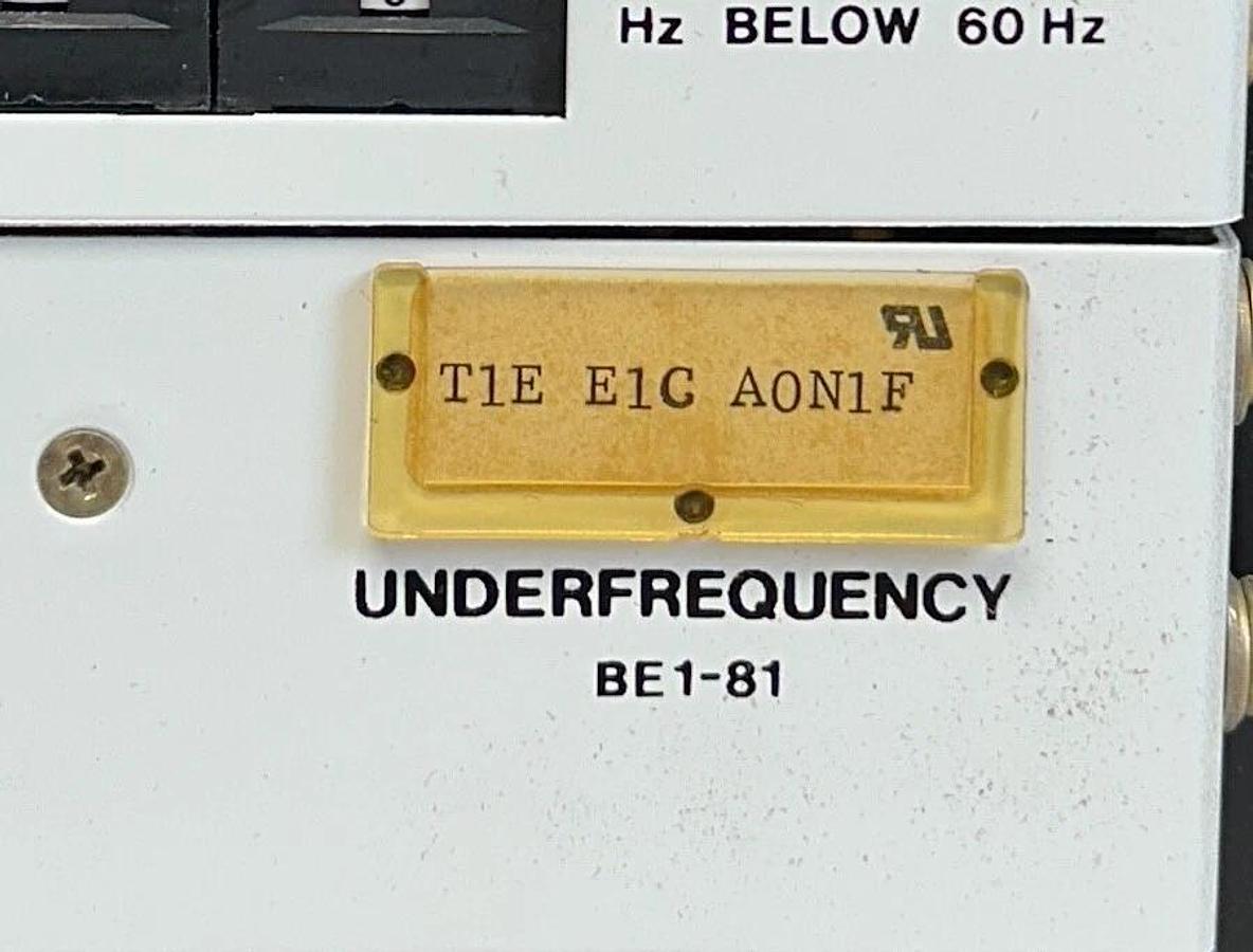 BASLER BE1-81 / BE1-81-T1E-E1C-A0N1F / 9106400 UNDERFREQUENCY SS RELAY DAMAGED