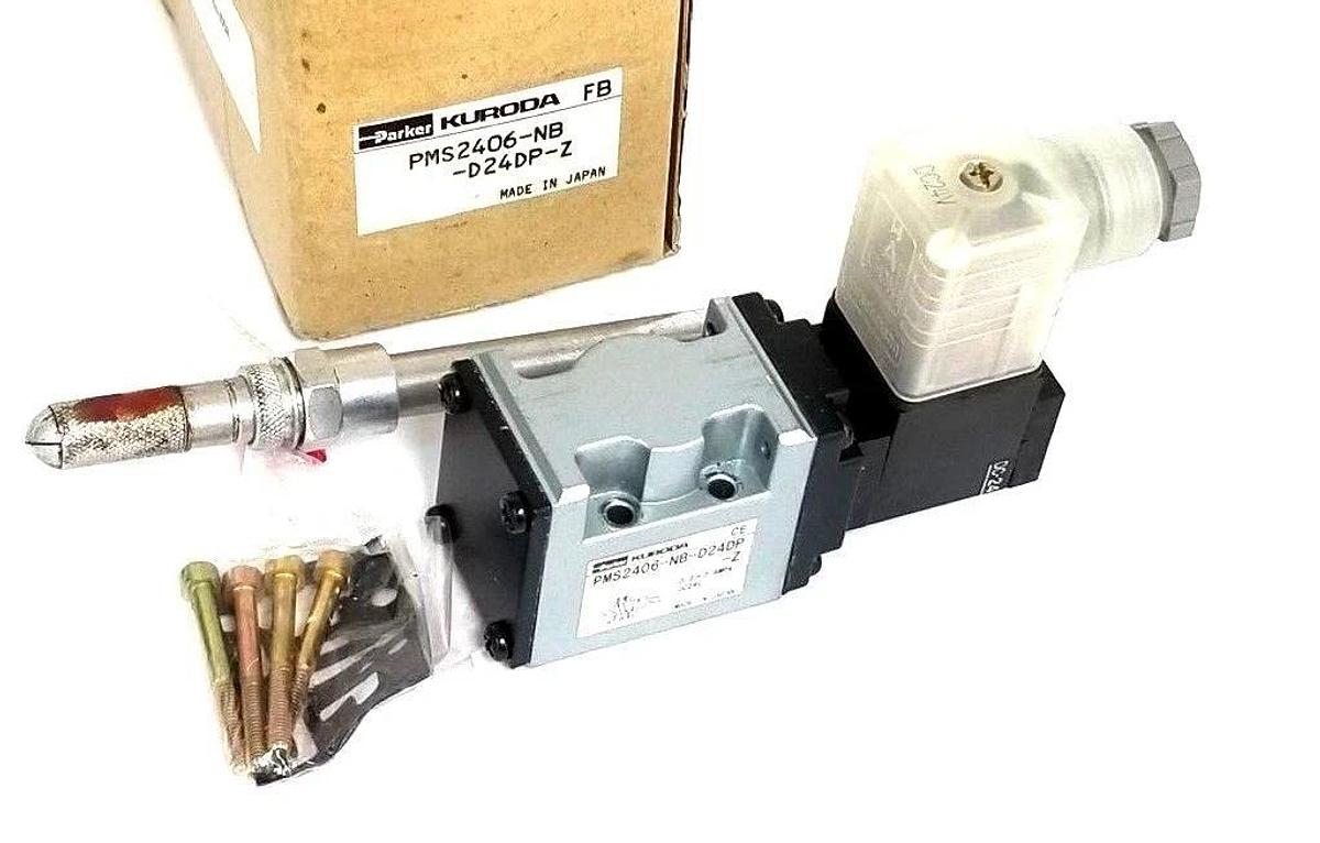 Used KURODA PMS2406-NB-D24DP-Z SOLENOID VALVE 24VDC FB, PMS2406NBD24DPZ