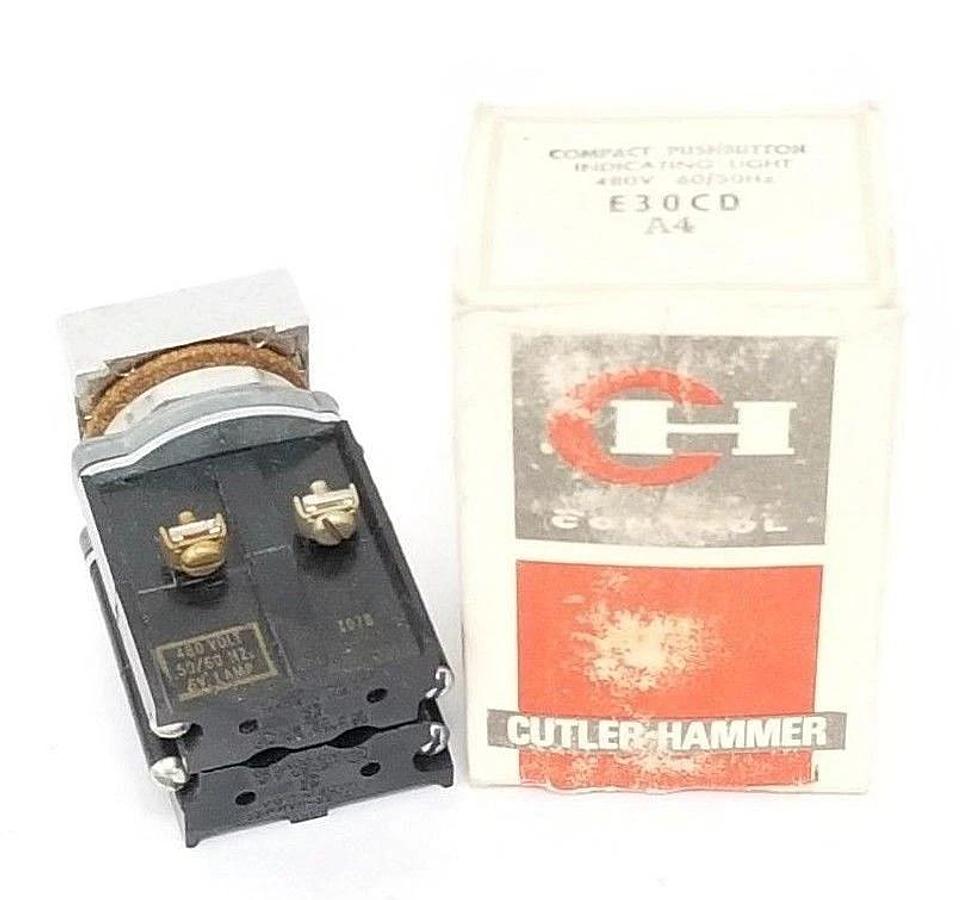 Used NIB EATON CUTLER-HAMMER E30CD COMPACT PUSHBUTTON INDICATING LIGHT 480V SER. A4