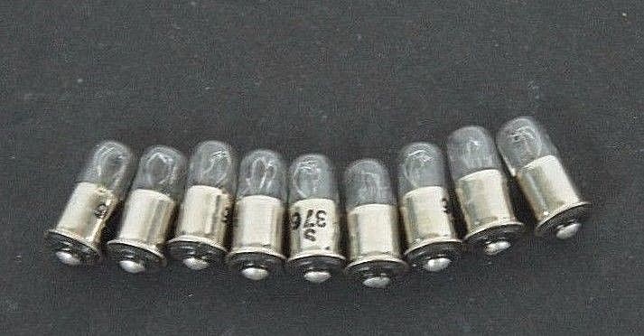 Used LOT OF 9 NEW SPC 376 LAMP MIDGET FLANGED 28V .06AMP 25000HR