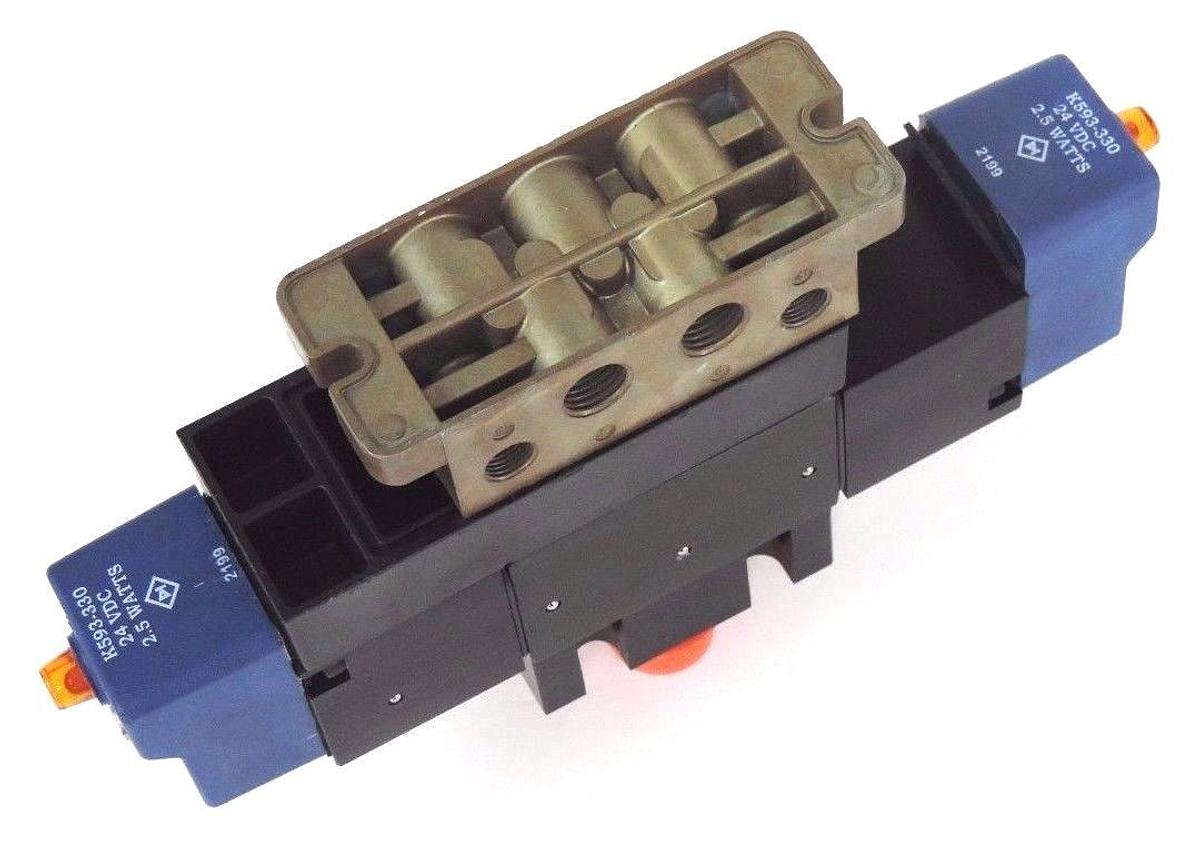 Used NEW PARKER H12A3BG3B9000GA VALVE 150PSI, 24VDC: 2.5W, H12WXBG3B9000GA , K593-330