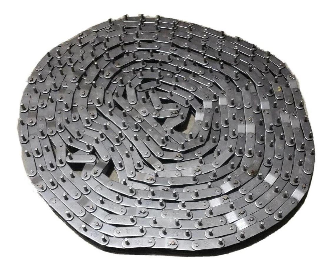 Used TSUBAKI RF2060 CONVEYOR ROLLER CHAIN, 1.5IN PITCH, ~49.5FT LENGTH