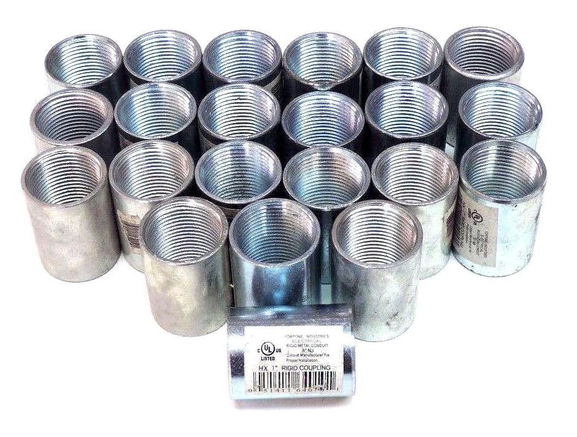 LOT OF 22 NEW FORTUNE INDUSTRIES HX 1" RIGID METAL CONDUIT COUPLINGS 51 NB