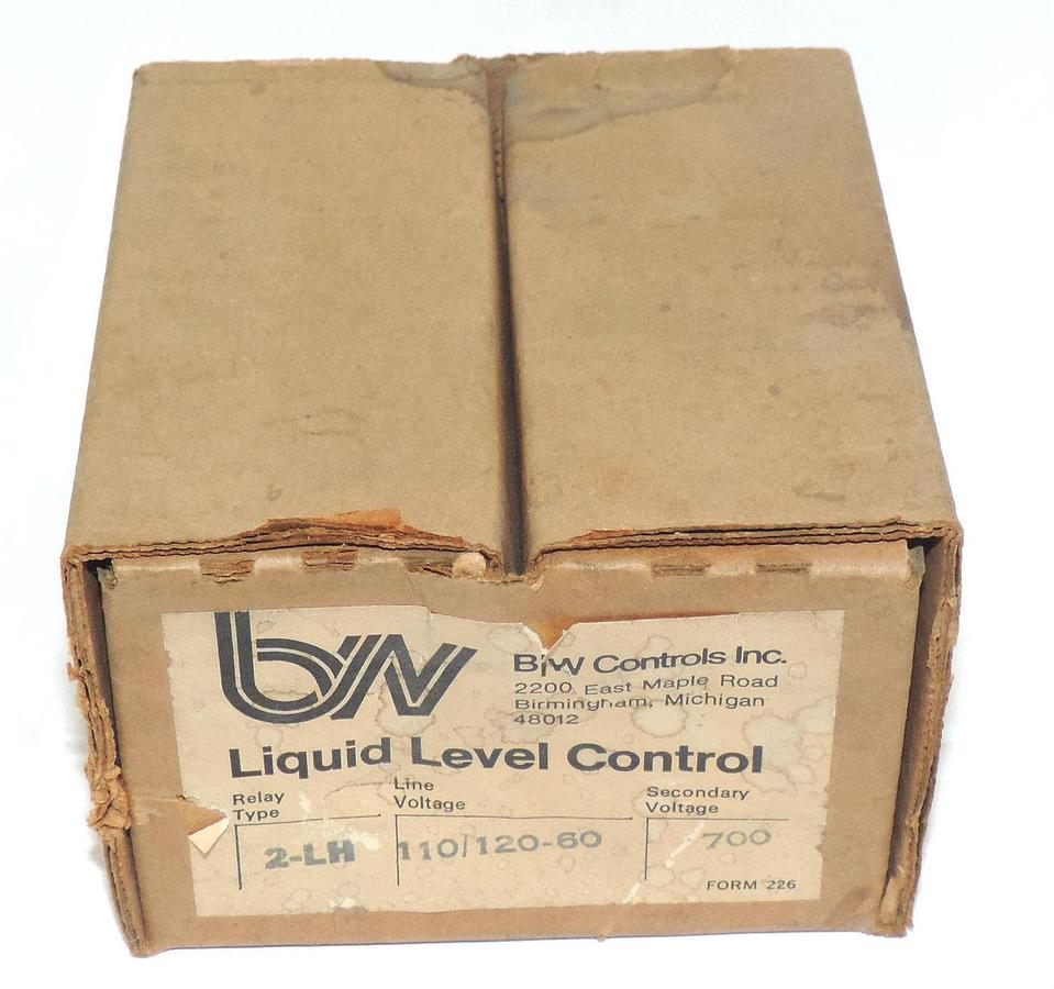 NIB B/W CONTROL INC. 2-LH LIQUID LEVEL CONTROL 2LH, LINE VOLTAGE: 110/120-60