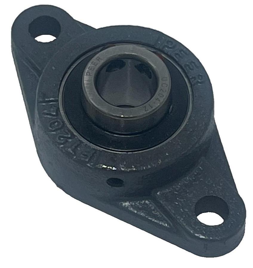 Used PEER UCFT204-12 Take-Up Flange Bearing 2-Bolt Stamped Steel 3/4" Bore, NSMP