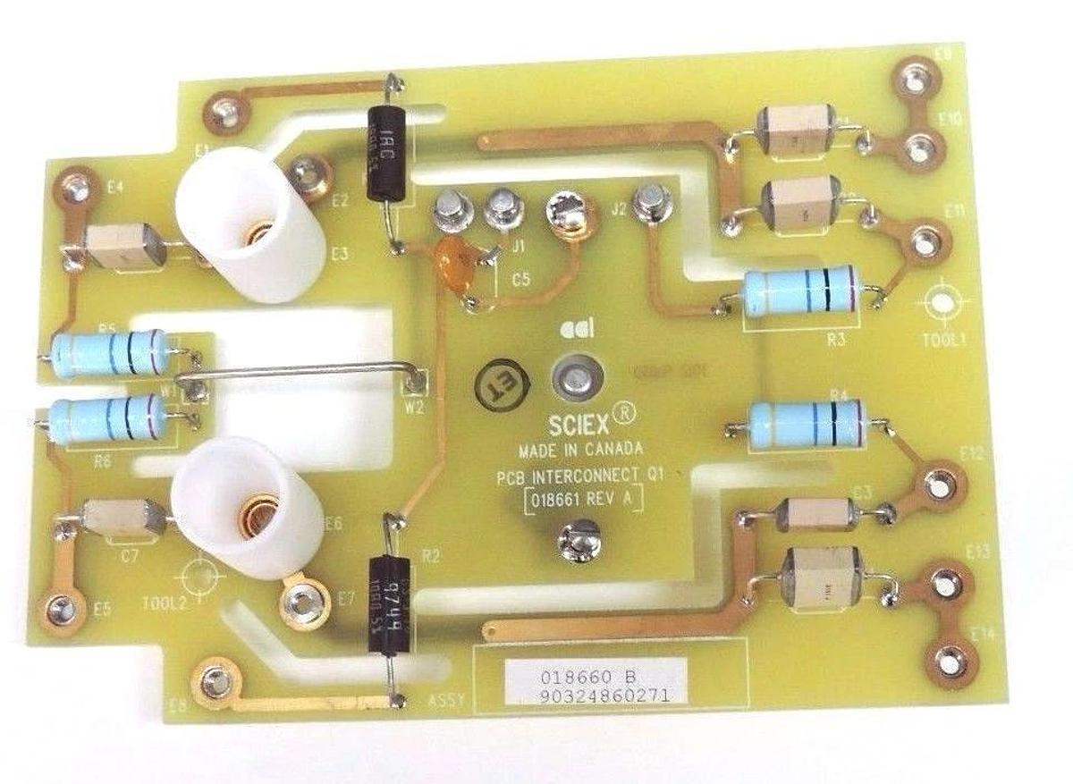 NEW SCIEX 018661 REV. A PCB INTERCONNECT Q1, 018660 B, ASSY. 90324860271