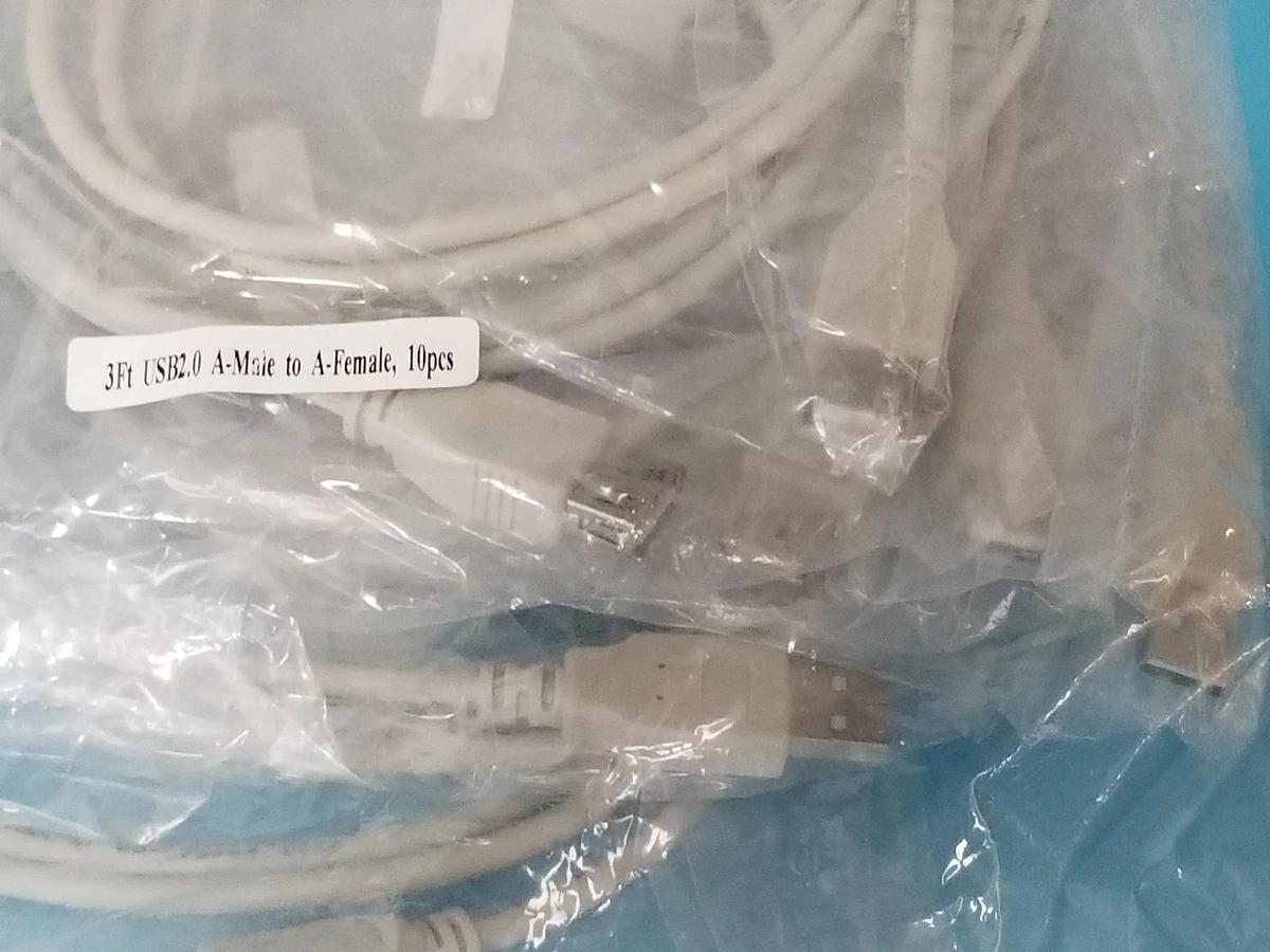 LOT OF 119 NEW WEATHERFORD 1541343 3FT USB2.0 A-MALE TO A-FEMALE ADAPTER CABLES