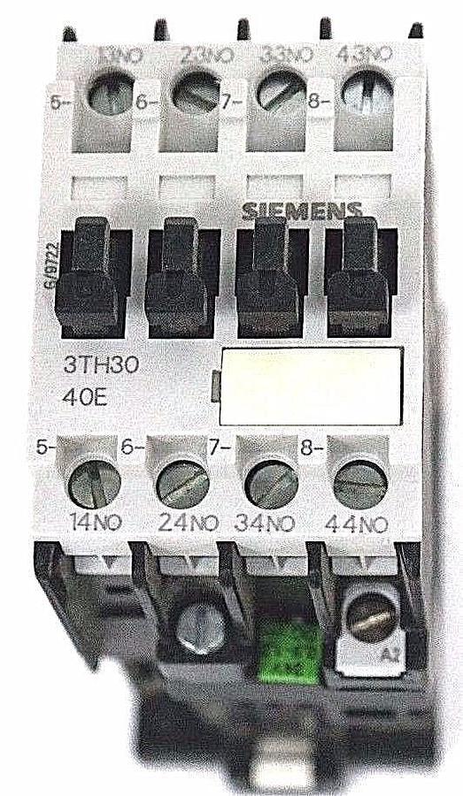 Used NIB SIEMENS 3TH30 40-0BB4 CONTROL RELAY 3TH30400BB4, 24V