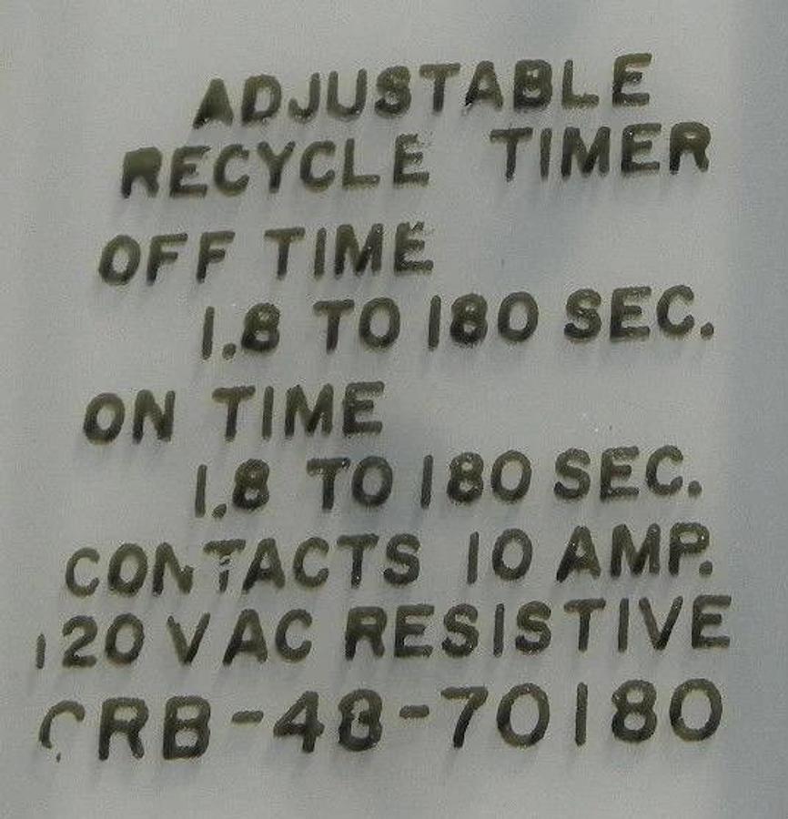 Used POTTER & BRUMFIELD CRB-48-70180 TIME DELAY RELAY 1.8 TO 180 SEC. 120VAC