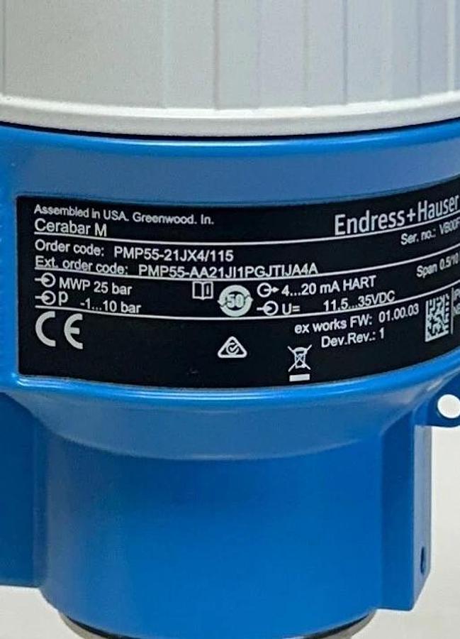 ENDRESS+HAUSER PMP55-21JX4/115 / PMP55-AA21JI1PGJTIJA4A Cerabar M HART NSNP