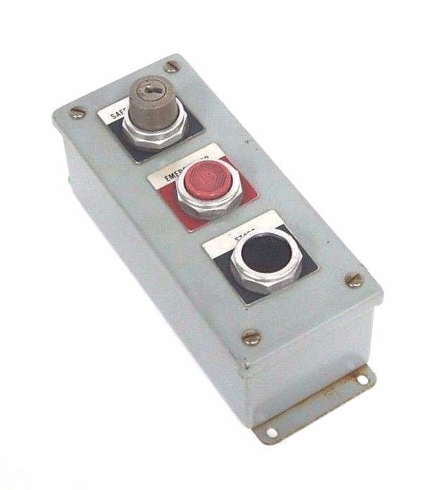 Used HOFFMAN E3PB CONTROL PANEL ENCLOSURE W/ ALLEN BRADLEY 800T-H31 SER. N , 800T-A