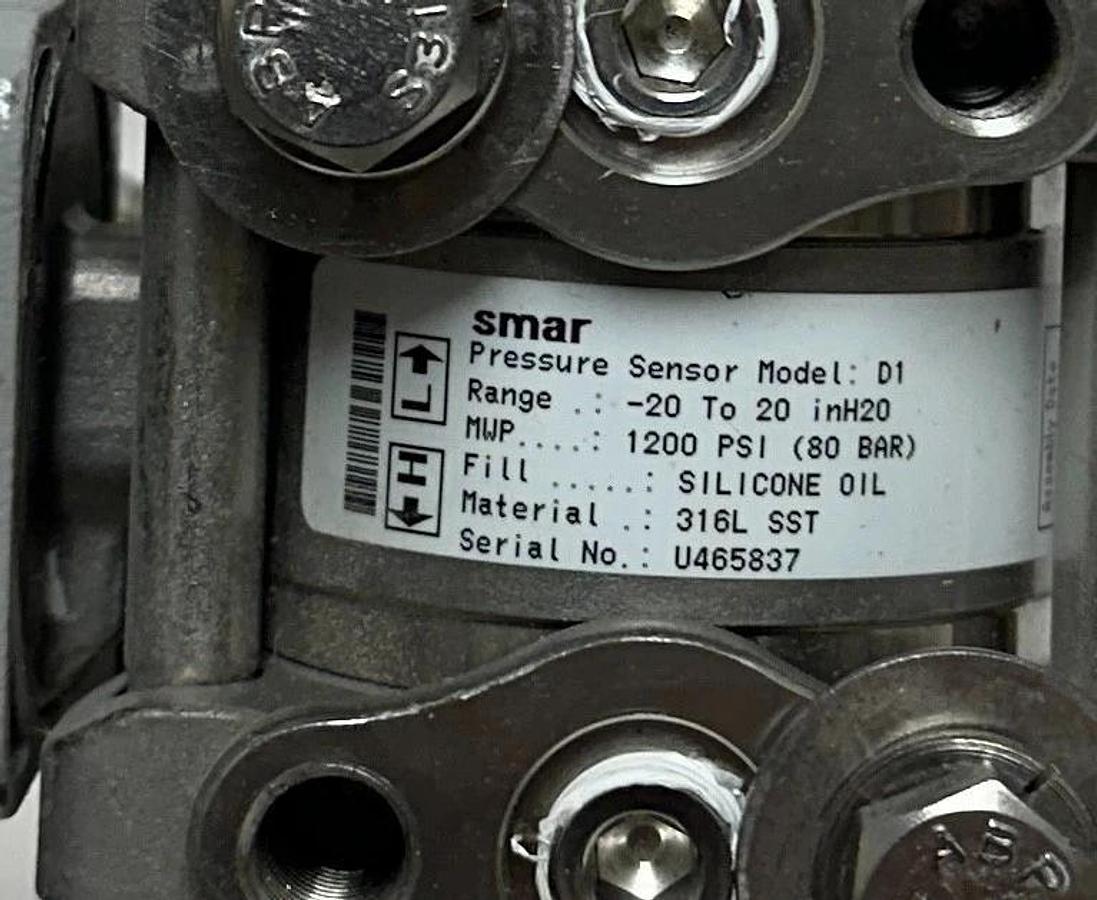 Used SMAR LD301 HART SMART PRESSURE TRANSMITTER 1/2'' W/ LONE STAR MANIFOLD ASSY USNP