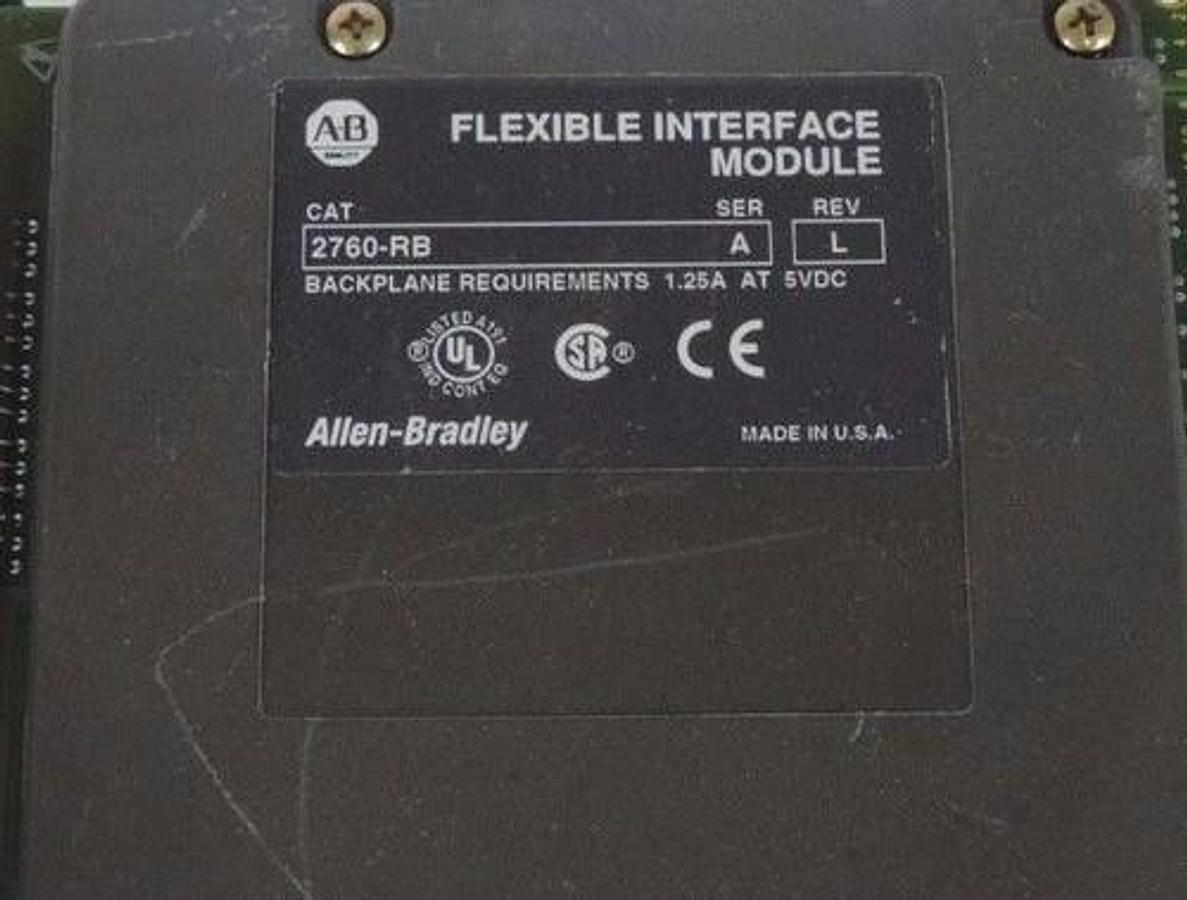 Used ALLEN BRADLEY 2760-RB FLEXIBLE INTERFACE MODULE SER A REV L 2760RB