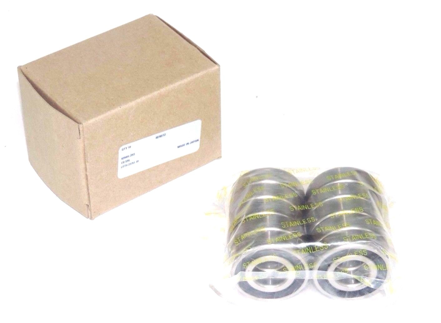 LOT OF 10 NIB 6204H-2RS SINGLE ROW BALL BEARINGS 6204H2RS