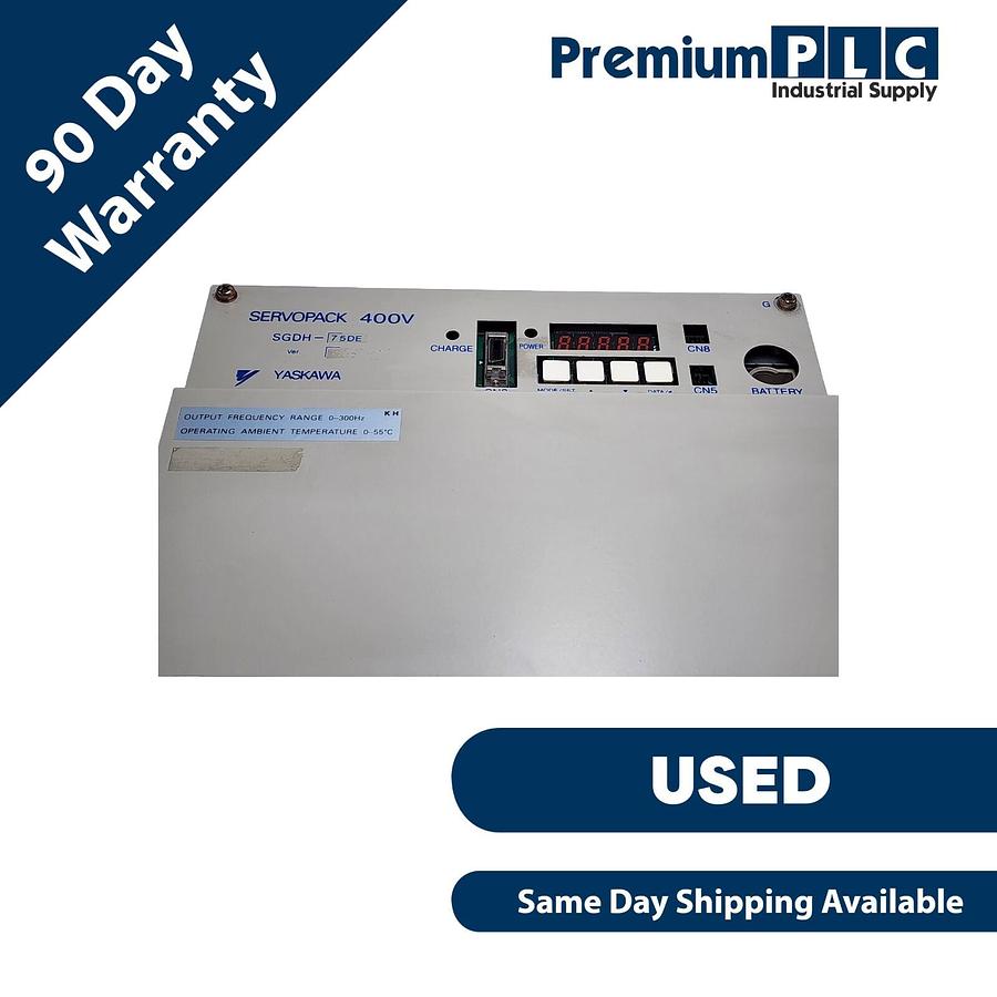 Used USED YASKAWA SGDH-75DE / SGDH75DE SIGMA II AMPLIFIER SERVOPACK 400V 3P 7.5kW