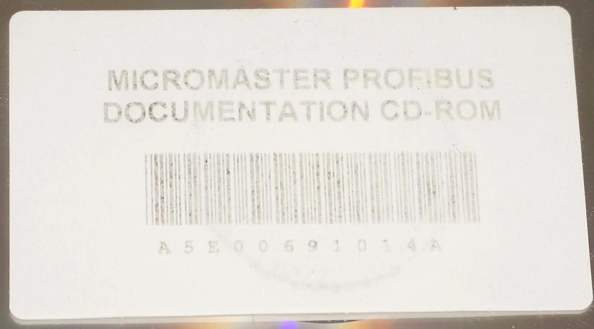 NEW SIEMENS A5E00691014A MICROMASTER PROFIBUS DOCUMENTATION CD-ROM