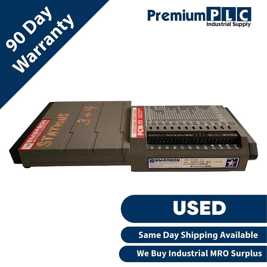 Used EMERSON PCM-11 POSITIONING SERVO DRIVE MOTION PROGRAM CONTROLLER 960158-02