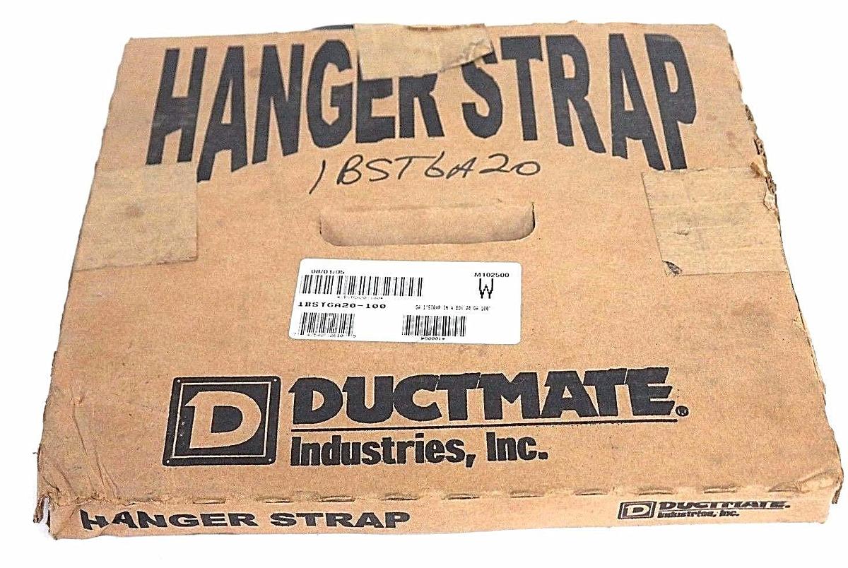 Used NIB DUCTMATE 1BSTGA20-100 HANGER STRAP GA 1" STRAP IN A BOX 20 GA 100" M102500