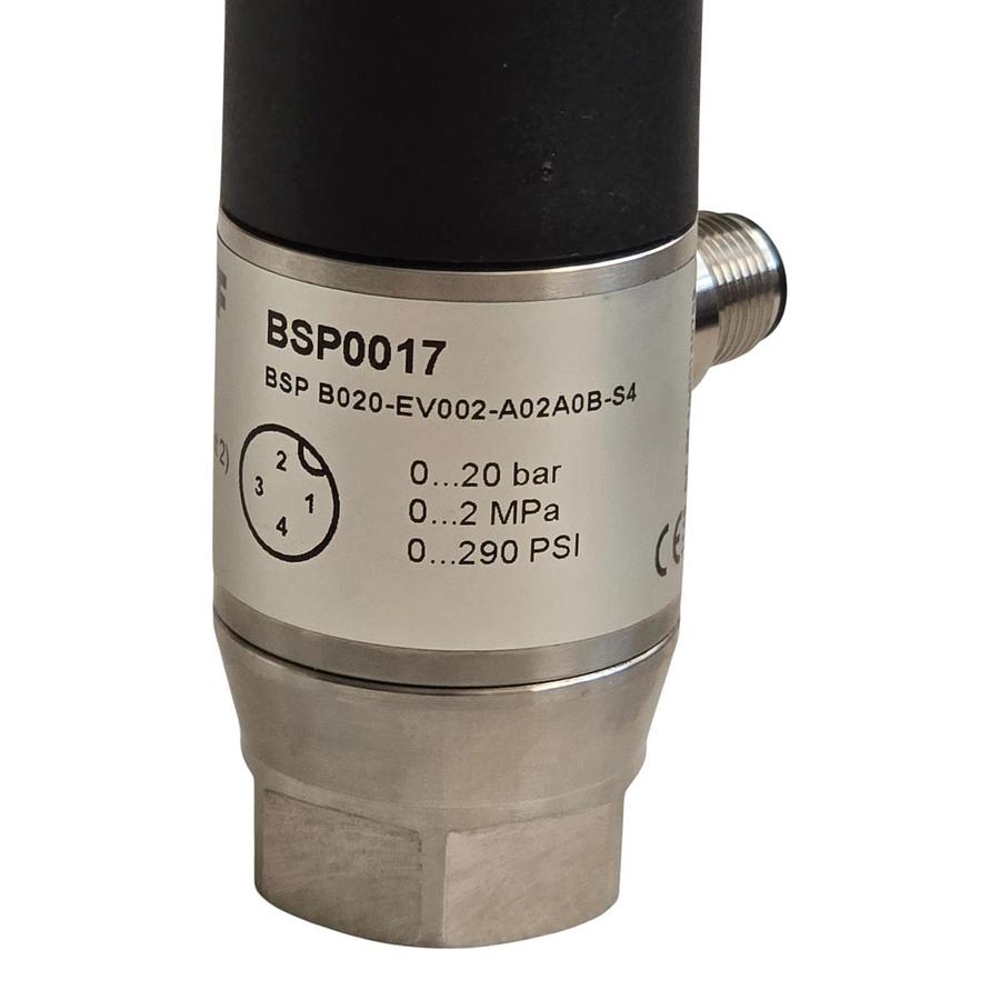 Balluff BSP0017 Digital Pressure Sensor M12 0...20 bar BSP B020-EV002-A02A0B-S4