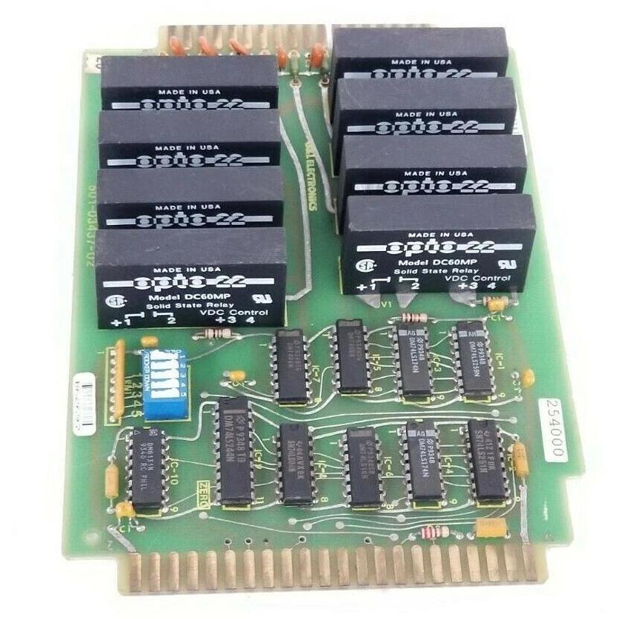 Used GIDDINGS & LEWIS ELECTRONICS 502-03381-01 DC OUTPUT BOARD 501-03437-02 W/ DC60MP